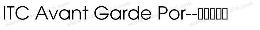 ITC Avant Garde Por-字体转换
